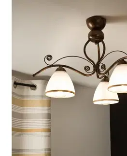 Svietidlá  Prisadený luster RETRO 3xE27/60W/230V bronz patina LM-3.51/A