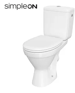 Záchody CERSANIT - WC KOMBI 698 CERSANIA II. SIMPLEON 010 3/6L+DUROPLAST SEDADLO SOFTCLOSE K11-2339
