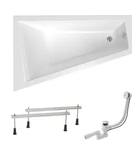 Vane Asymetrická vaňa Laguna Idea Plus 160x100 cm akrylát ľavá SIKOID1600LAN SIKOID1600LAN
