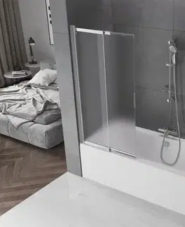 Sprchové dvere MEXEN - Fox 2-krídla posuvná vaňová zástena 85 x 150, dekor, chróm 891-085-002-01-30