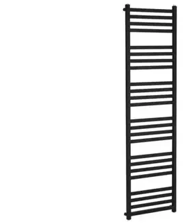 Radiátory do kúpeľne CERANO - Kúpeľňový radiátor Fulgiduson - bočné pripojenie - 765W - čierna matná - 1800x530 mm CER-18050BD