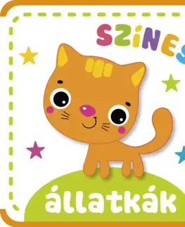 Leporelá, krabičky, puzzle knihy Színes állatkák - szivacskönyv