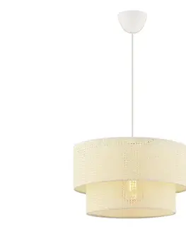 Svietidlá  Závesné svietidlo ECHO na lane 1xE27/60W/230V krémové 390FLH2514