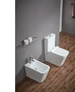 WC kombi WC bezokrajové Megan + doska s pomalým sklápaním