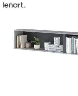 Sektorový nábytok Dig-net nábytok Polica Lenart BED CONCEPT BC-30 | sivá / grafit