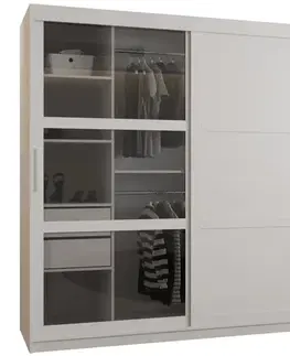 Šatníkové skrine Skriňa Dome III 200 biela