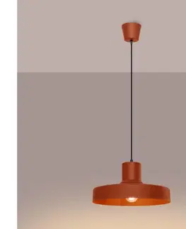 Svietidlá  SL.1706 - Luster na lanku BILO 1xE27/15W/230V pr. 35 cm oranžová SL.1706