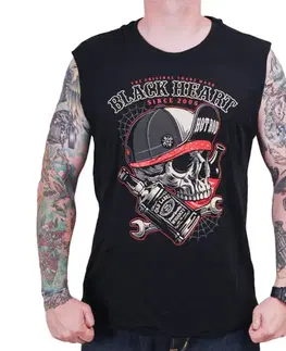 Pánske tričká Tričko bez rukávov BLACK HEART Commander čierna - M