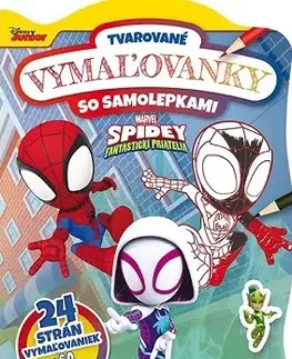 Nalepovačky, vystrihovačky, skladačky Tvarované vymaľovanky - Spidey
