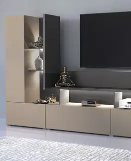 Obývacie steny SORTI 09 obývacia časť kongo / antracit / čierna