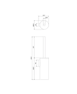 Doplnky do kúpeľne OMNIRES - MODERN PROJECT WC kefa meď /CP/ MP60621CP