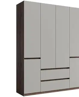Skrine do izieb Skriňa Madison 6D 2SZ 46 sivý/orech elegant