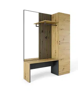 Predsieňové zostavy ELLA 1 predsieň, dub Artisan/antracit