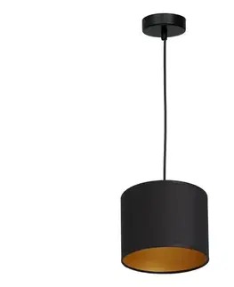 Svietidlá  Luster na lanku ARDEN 1xE27/60W/230V pr. 18 cm čierna/zlatá 3490
