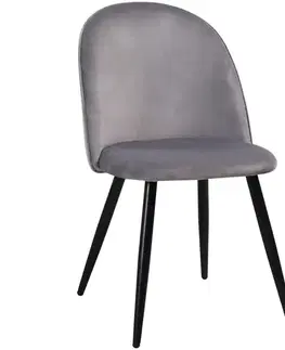 Čalúnené stoličky Stolička Rill 80107b-v8 sivá/čierna