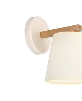 Svietidlá  Nástenné svietidlo ELLIE 1xE27/15W/230V krémová/dub KM-1.113/DĄB/KREM