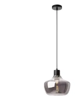 Svietidlá Redo 01-4046 - Luster na lanku ATLANTIS 1xE27/42W/230V pr. 26 cm čierna 01-4046