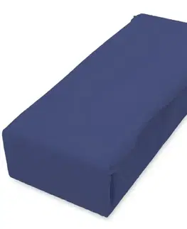 Bytový textil Plachta jersey s gumičkou 180x200 granátová