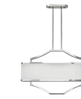 Svietidlá Open Design OR84849 - Luster na tyči GERDO OVALE 6xE14/12W/230V lesklý chróm/biela OR84849