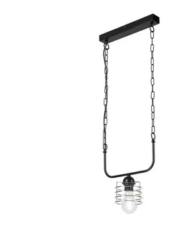 Svietidlá  Luster na reťazi MORGAN 1xE27/60W/230V čierna/chróm LM-1.157/CHROM