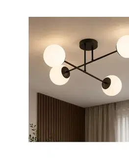 Svietidlá BRILAGI - Prisadený luster MILO 4xE27/60W/230V čierny 60-016B