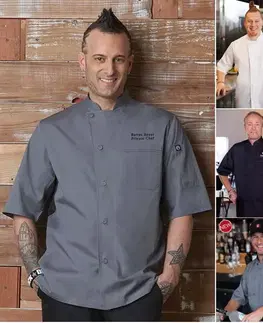 Pánske košele CHEF WORKS Kuchársky rondon Chef Works VSSS čierny/biely/šedý Biela,S