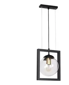 Svietidlá  111023 - Luster na lanku REY 1xE27/7W/230V čierna 111023