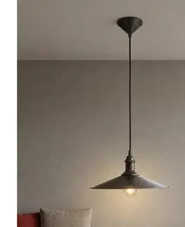 Svietidlá BRILAGI - Závesné svietidlo na kábli FORGE 1xE27/60W/230V pr. 36 cm hnedé BRSA49452-1P