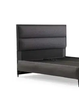 Postele Rám manželskej postele s čelom Rise 120 x 200 - Dark Grey