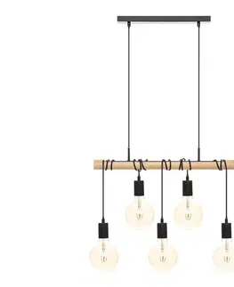 Svietidlá Atmosphera - Luster na lanku JAKE 5xE27/40W/230V borovica 186390
