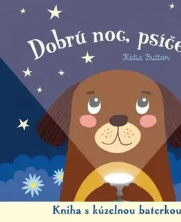 Leporelá, krabičky, puzzle knihy Dobrú noc, psíček! Kniha s kúzelnou baterkou - Joshua George
