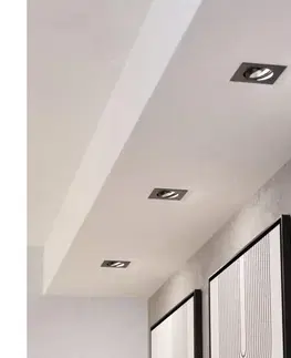 Svietidlá Eglo 902285-SADA 3xLED stropné podhľadové svietidlo SALICETO LED/6,4W/230V 8,8x8,8cm čierna 902285