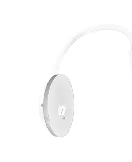 Svietidlá  LED Flexibilná nástenná lampička s USB BASE LED/8W+LED/2W/230V biela/strieborná ML6353