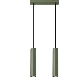 Svietidlá  SL.1485 - Luster na lanku LAGOS 2xGU10/10W/230V zelená SL.1485