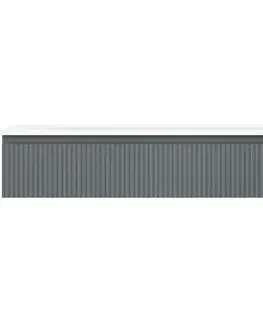 Kúpeľňový nábytok MEXEN/S - Rivel kúpeľňová skrinka 120 cm s umývadlom Vela, 1 šuplík, reliéf, grafit mat/biela mat - 91A20-12023-1-BF66-W23M0 91A20-12023-1-BF66-W23M01