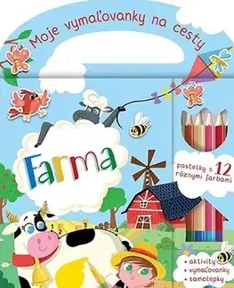 Nalepovačky, vystrihovačky, skladačky Moje vymaľovanky na cesty - Farma