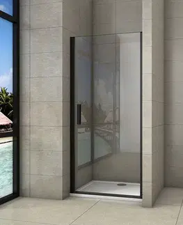 Sprchovacie kúty H K - Sprchové dvere jednokrídlové BLACK SAFIR D1 80, 78,7-81,7x 200 cm SE-BLACKSAFIRD180SET