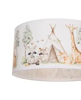 Svietidlá  Detské stropné svietidlo KIDS ROOM 1xE27/60W/230V pr. 40 cm zvieratká H0958