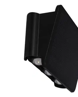 LED osvetlenie  LED Solárne nástenné svietidlo ALF LED/4W/1300 mAh 3000K IP54 čierna EKO9099
