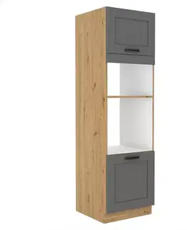 Kuchynské skrinky stojace Kuchynská skrinka Luna dustgrey/artisan 60DMP-210 2F