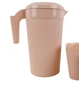 Džbány MAKRO - Džbán 2,4L a 4 poháre 250ml rôzne farby