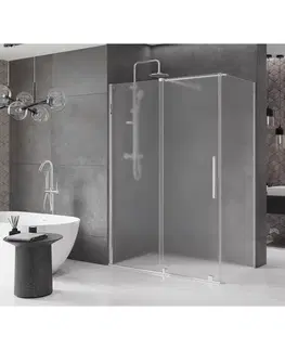 Sprchovacie kúty MEXEN/S - Velár sprchovací kút, posuvné dvere 160 x 100, dekor, chróm 871-160-100-31-01