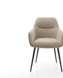 Jedálenské stoličky DELIFE Jedálenská stolička Pejo-Flex zmiešané materiály tmavobéžová 4-nohá zúžená čierna vrecková pružina