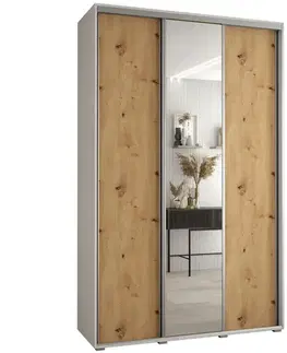 Šatníkové skrine Skriňa 45 Canaris 3 160 biela/artisan/silver