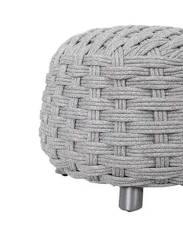 Ostatný nábytok z kovu a hliníka Luxusný hliníkový taburet CALIOPE ø 49 cm (grafit)