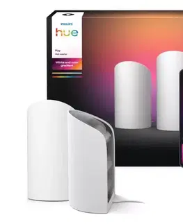 LED osvetlenie Philips - SADA 2x stmievateľných LED svietidiel RGBW Hue PLAY Wall Washer LED/20W/230V 2000–6500K biela 8720169385931