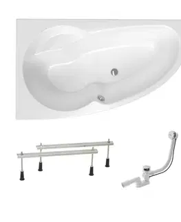 Vane Asymetrická vana Laguna Luiza 160x95 cm akrylát levá SIKOLU1600LAN SIKOLU1600LAN