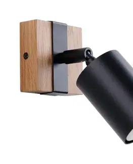 Svietidlá  SL.1343 - Nástenné bodové svietidlo FAGER 1xGU10/10W/230V čierna SL.1343
