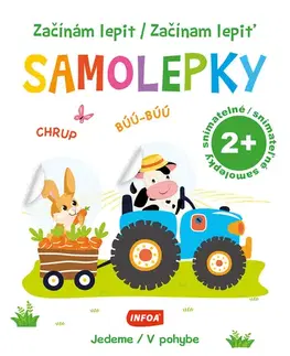 Nalepovačky, vystrihovačky, skladačky Začínám lepit samolepky - Jedeme/ Začínam lepiť samolepky - V pohybe(CZ/SK vydanie)