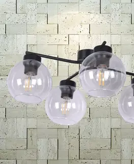 Moderné lampy do obývačky Luster Aiden 2 Čierna/Priehľadný K-2627 LW4